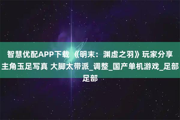 智慧优配APP下载 《明末：渊虚之羽》玩家分享主角玉足写真 大脚太带派_调整_国产单机游戏_足部