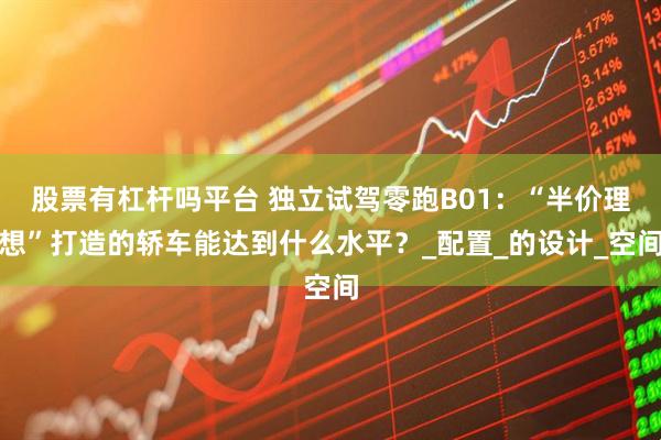 股票有杠杆吗平台 独立试驾零跑B01：“半价理想”打造的轿车能达到什么水平？_配置_的设计_空间